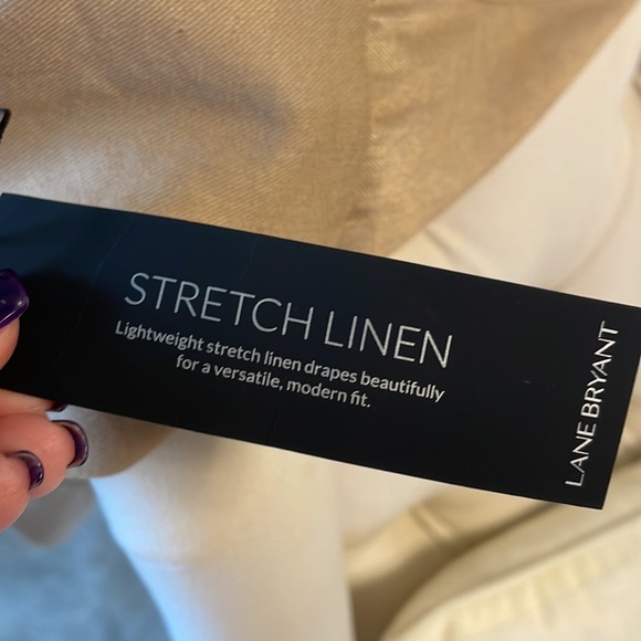 NWT LANE BRYANT Lightweight drape jacket / open cardigan STRETCH LINEN size 22 - Picture 9 of 13